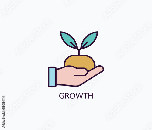 Growth Vector, Icon Or Logo Sign Symbol Illustration 
