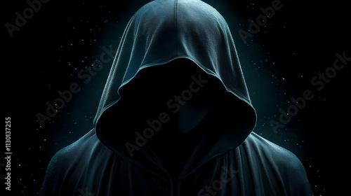 Mysterious Hooded Figure in...