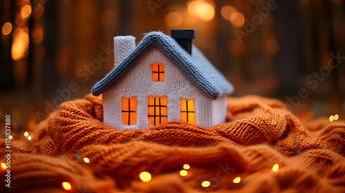 Cozy Knit House Lights Up A...