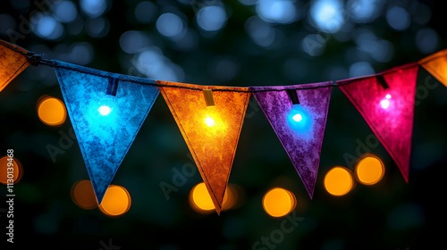 Glowing Triangular Lights D...