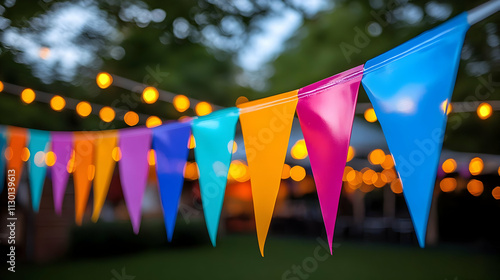Colorful Party Flags Decora...