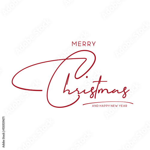 A festive and joyful vector illustration featuring a "Merry Christmas" text design, perfect for the holiday season. This design combines the magic of Christmas with the excitement of the New Year.
