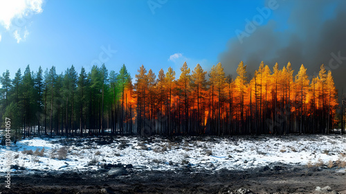 Wildfire Stages: Forest Fir...