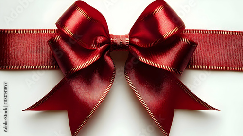 Elegant Red Ribbon Bow: Fes...