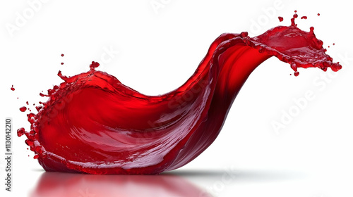 Red Liquid Splashes Dynamic...