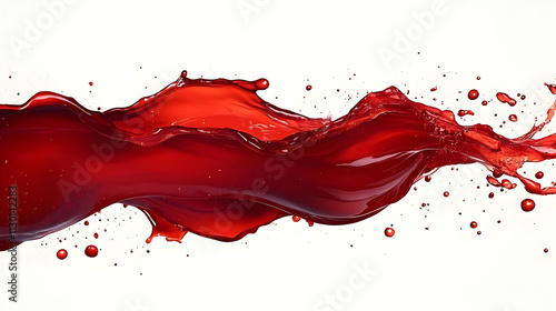 Red Liquid Splashes Dynamic...