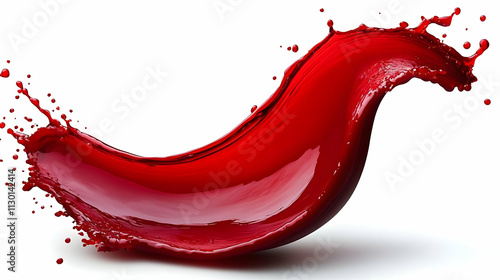 Red Liquid Splashes Dynamic...