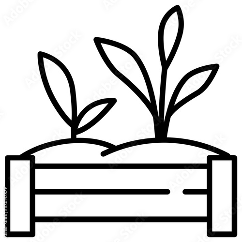 Raised Bed Gardening Icon