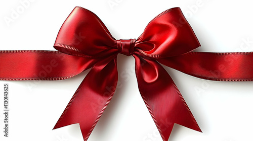 Elegant Red Satin Bow: Gift...