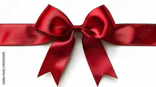 Elegant Red Satin Ribbon Bo...