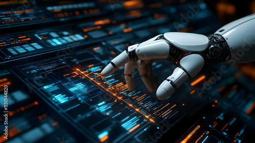 Robot Hand Interacts with D...
