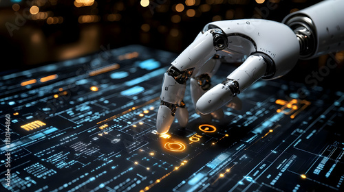 Robot Hand Interacts with F...