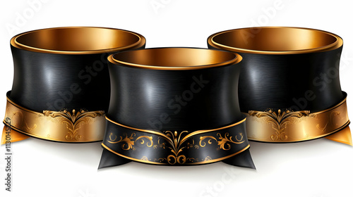 Elegant Black Gold Award De...