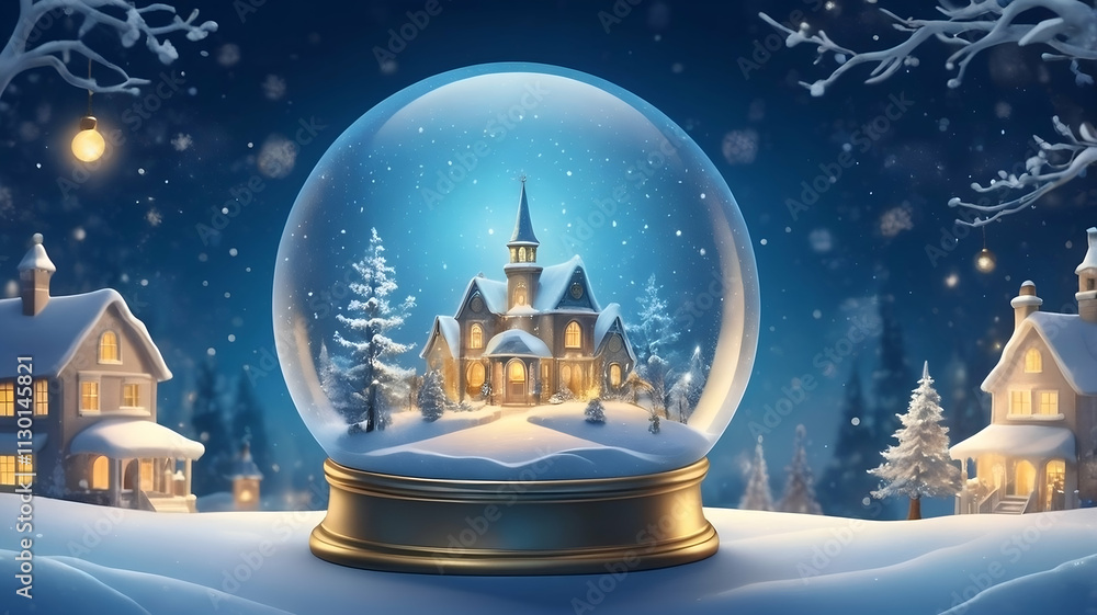 Fototapeta premium Perfect for spreading holiday cheer and evoking feelings of warmth and nostalgia.