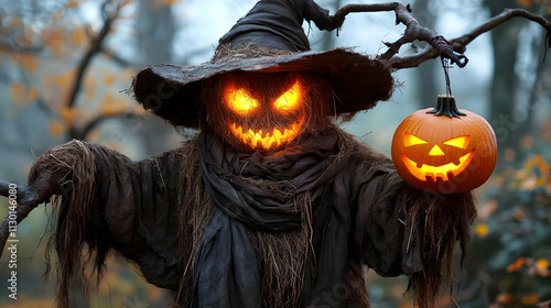 Spooky Scarecrow with Jack-...