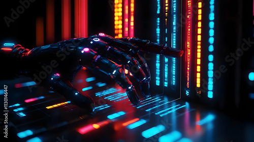 Robotic Hand Interacts with...