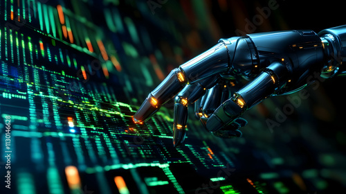 Robot Hand Interacts with D...