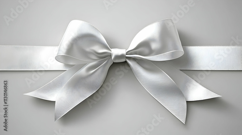 Elegant Silver Ribbon Bow: ...