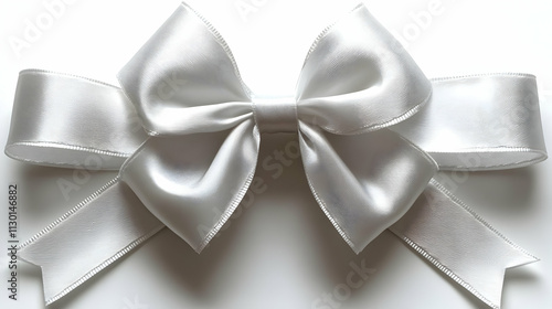 Elegant Silver Ribbon Bow: ...