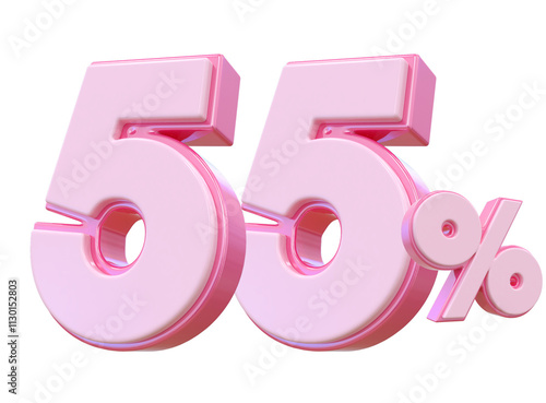 55 Percent Pink Offer in 3D