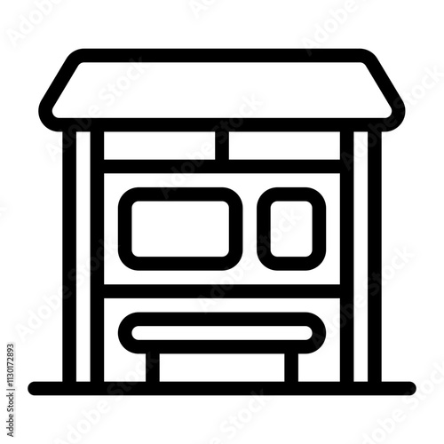 Bus Stop Line Icon