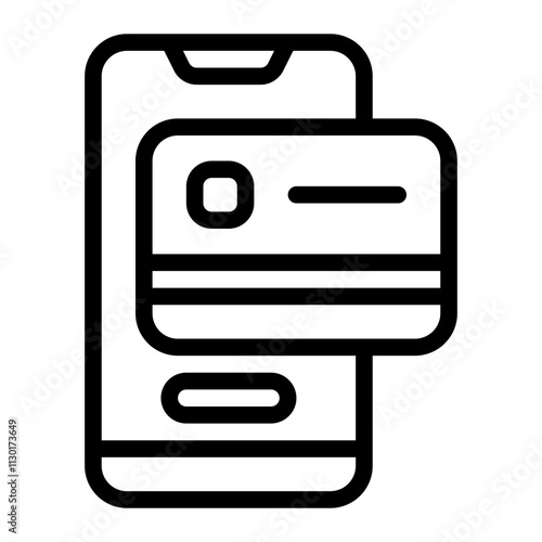 Cashless Payment Line Icon