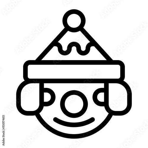 Clown Line Icon