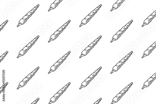 marijuana weed bud retro doodle seamless pattern on white background. smoking rolled marijuana joint engraving isolated vector seamless pattern background. seamless pattern of weed joint background. 
