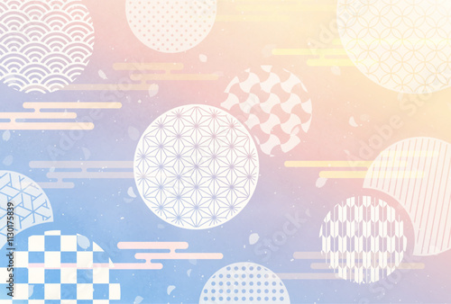 和模様のグラデーション背景