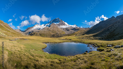 Panoramic view of Bishorn Peak at 4000 meters in stunning detail photo