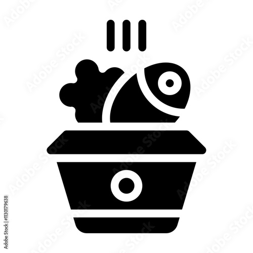 Fried Fish Solid Icon