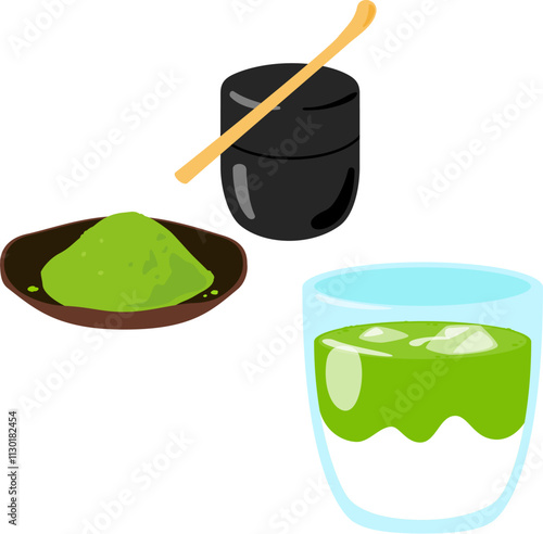 アイス抹茶ラテと抹茶