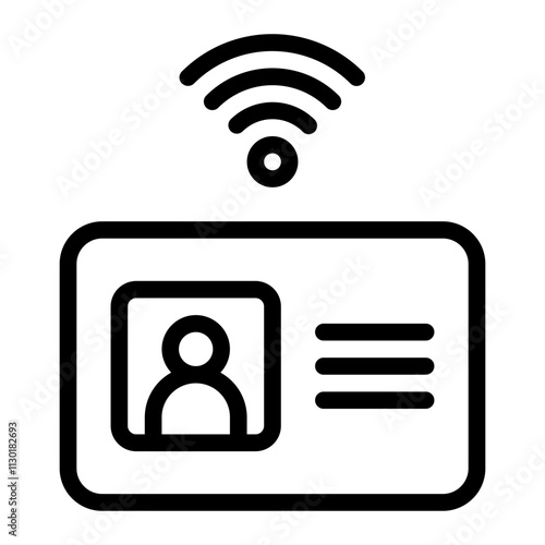 Id Card Line Icon