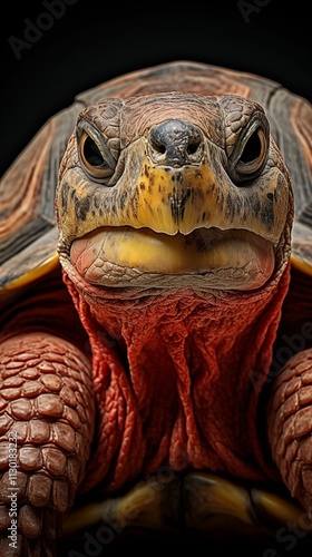 close shot of tortoise head background, wallpaper for mobile, 9:16 ratio. Generative ai.