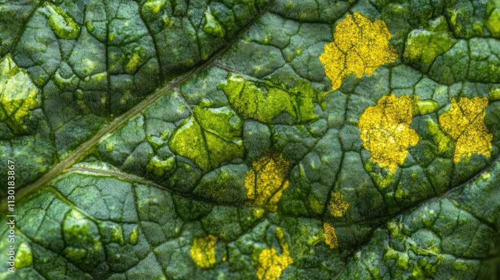Obraz premium Abstract green leaf texture of Calathea picturata showcasing intricate patterns and vibrant colors in a tropical nature background.