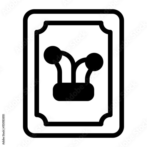 Joker Card Glyph Icon