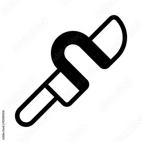 Knife Headband Glyph Icon