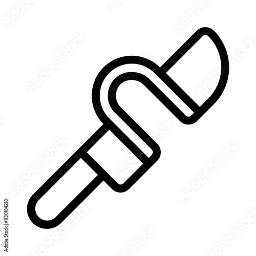 Knife Headband Line Icon