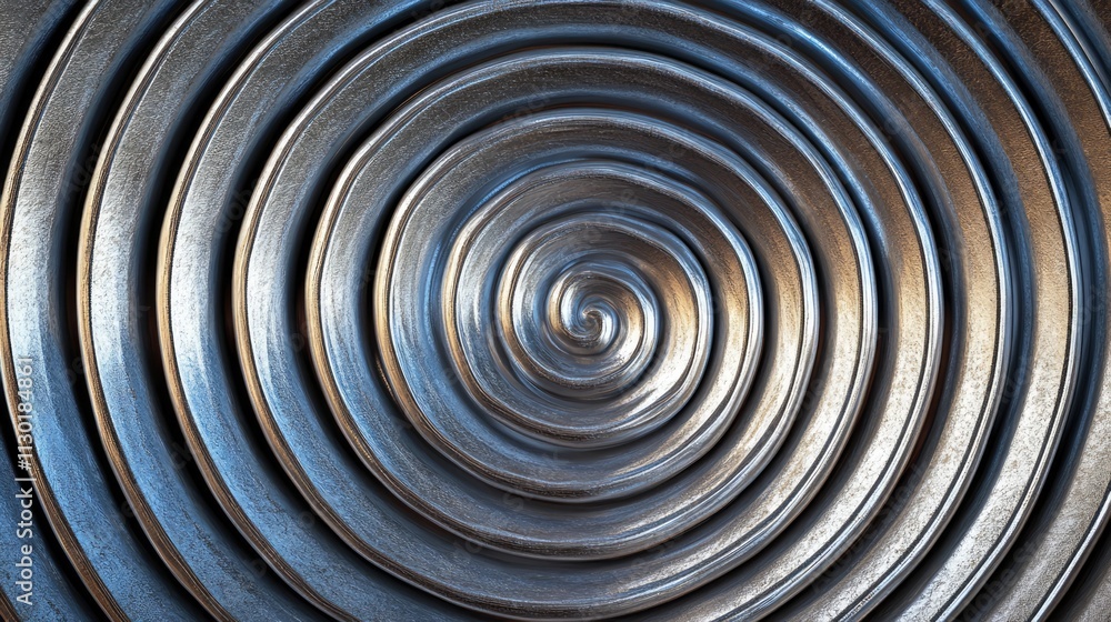 Obraz premium Background of twisted steel wires forming spirals in a prismatic design suitable for abstract metal textures and industrial themes