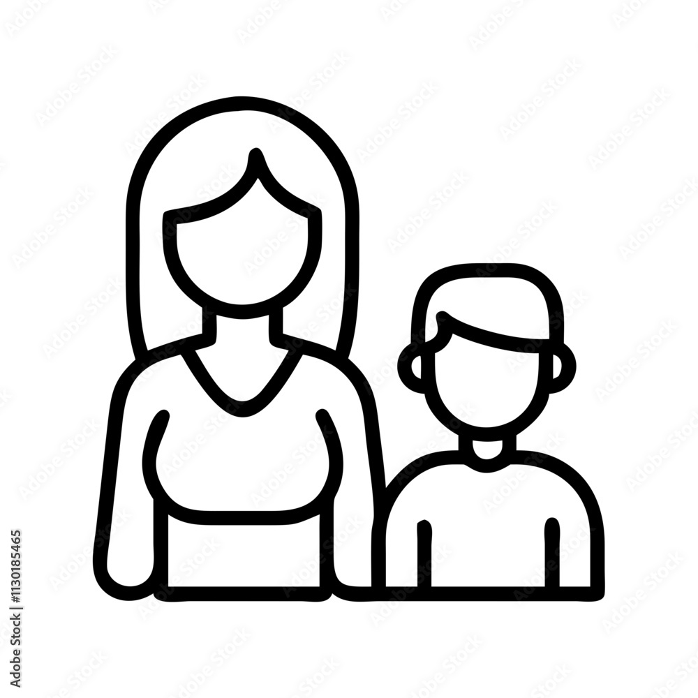 mother and son icon, mother’s day line art, mothers day icon - simple black line art icon of mother and son, for mother’s Day celebrations mothers day vector art mother and son icon, mother’s day line art, mothers day icon - simple black line art icon of mother and son, for mother’s Day celebrations mothers day vector art
