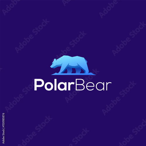 Polar Bear Modern Logo Vector