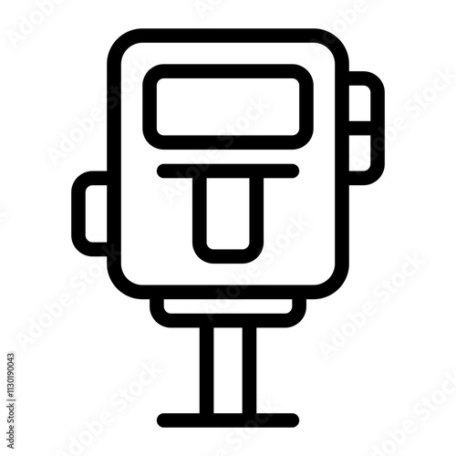 Parking Meter Line Icon