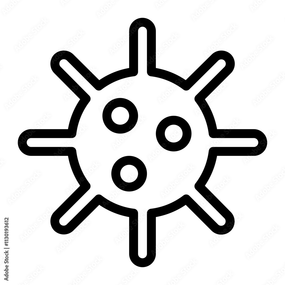 Obraz premium Sea Urchin Line Icon