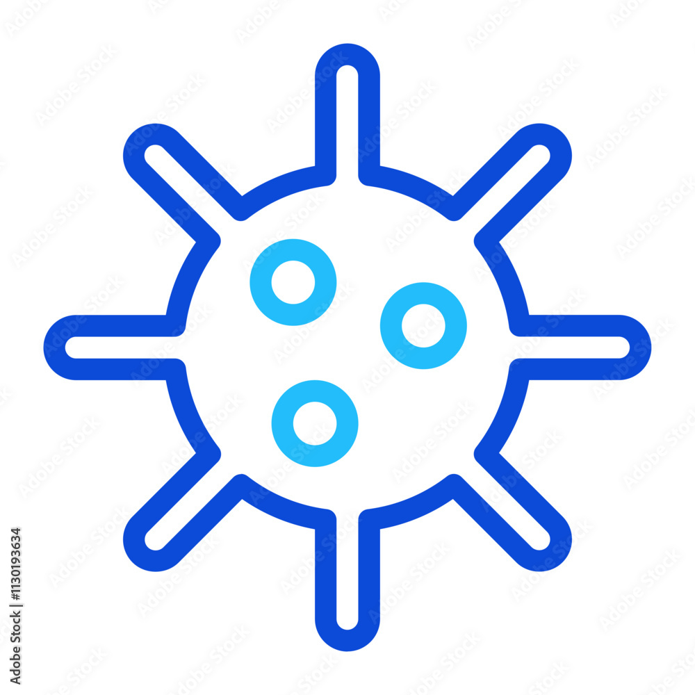 Obraz premium Sea Urchin Duoline Icon