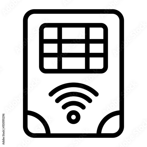 Smart Alarm Line Icon