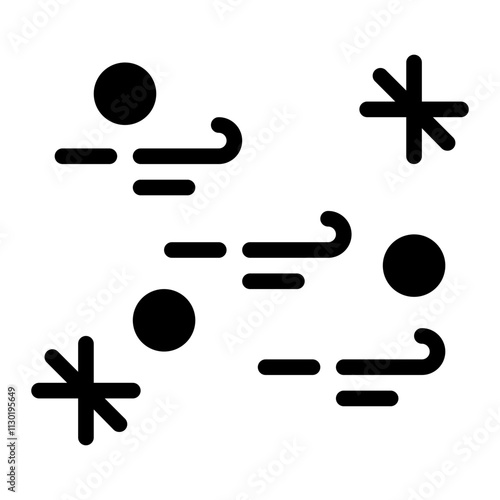Snowstorm Glyph Icon