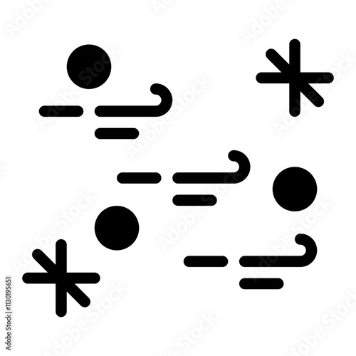 Snowstorm Solid Icon