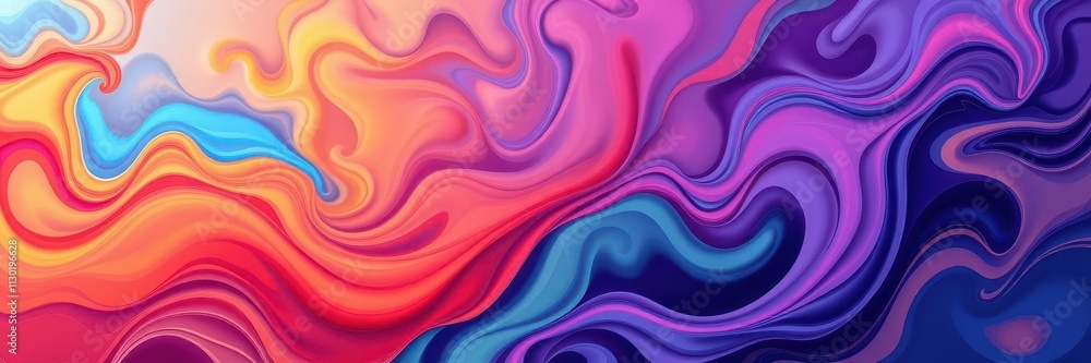 Fototapeta premium A vibrant and artistic background featuring swirling organic shapes in a variety of colorful hues, colorful, shapes, background