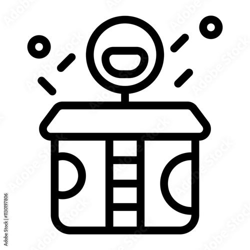 Surprise Box Line Icon