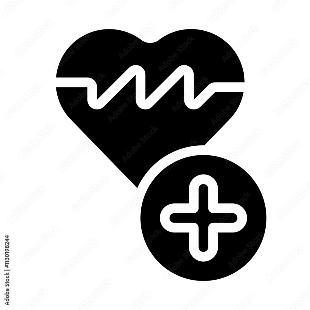 Obraz premium Tachycardia Solid Icon